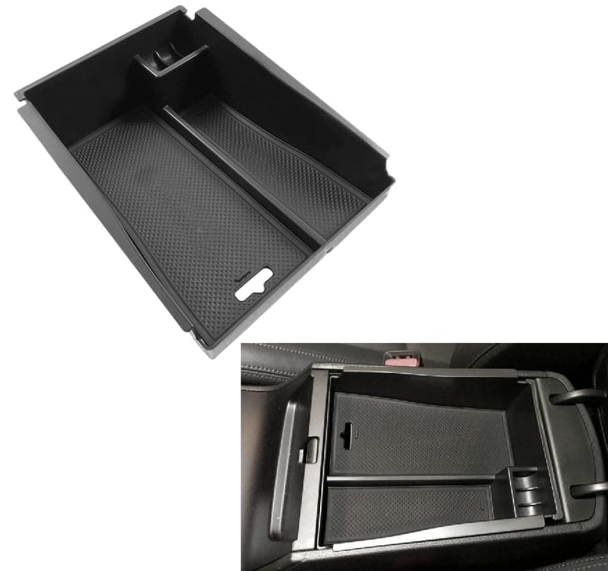 Vesul Center Console Armrest Storage Box Compatible with Hyundai Tucson 2016-2021 ABS Tray Insert Organizer Glove Pallet Phone Holder
