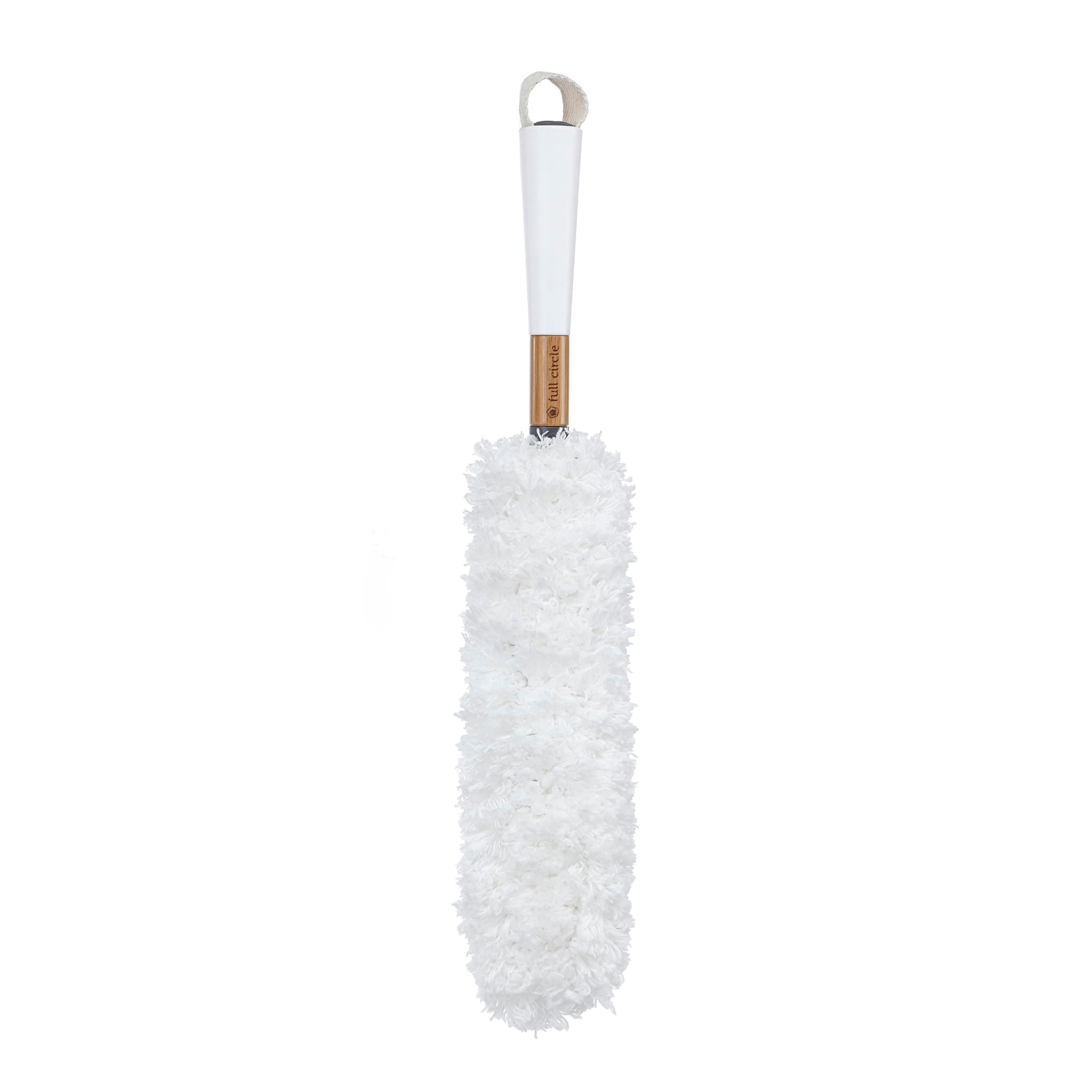 Full Circle - FC14603W Dust Whisperer Washable Microfiber Duster with Replaceable Head, White