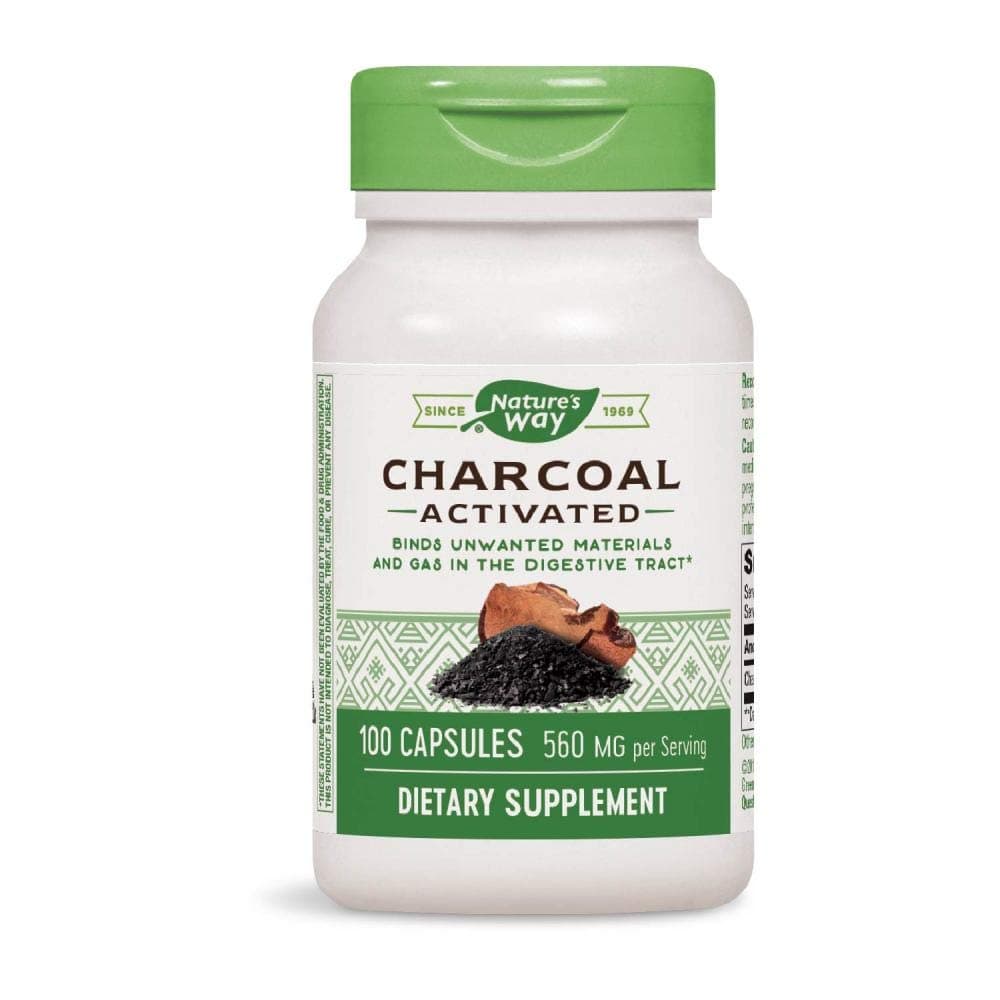 Activated Charcoal - 280mg 100 Caps [Pack of 4]