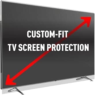 TV Guard Custom Size TV Screen Protector – Compatible with All Brands & Models | Scratch-Resistant | Sizes 24"–120" | For LCD, OLED, LED, QLED 4K TVs | Easy Installation