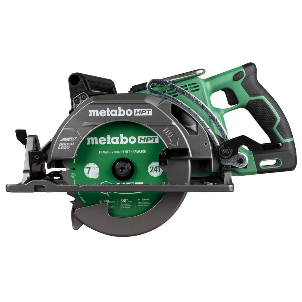 36V Cordless 7-1/4" Rear Handle Circular Saw, 500 Cuts Per Charge, Lightweight at 8.2 Lbs