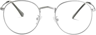Kursan Classic Round Metal Clear Lens Glasses for Women Men Circle Frame Non-Prescription Eyeglasses