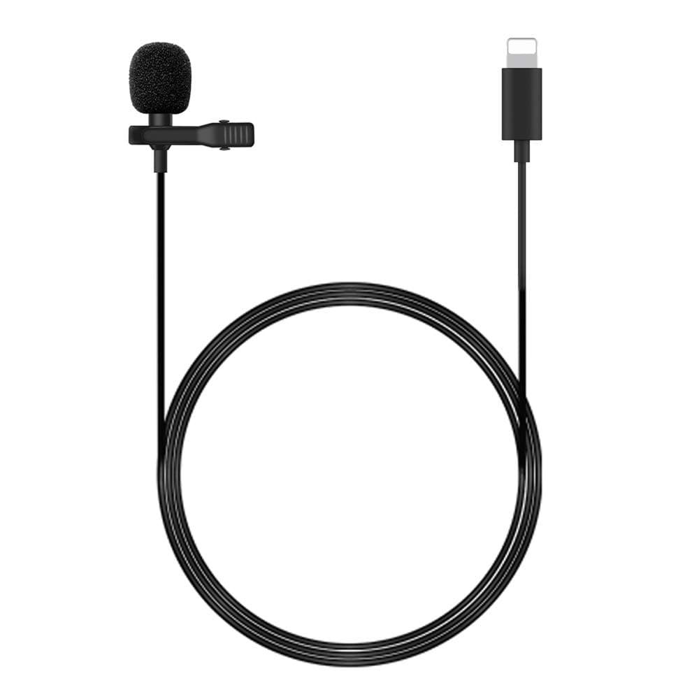 Honeytecs 1.5m Mini Portable Lavalier Condenser Microphone Clip-on Tie-Clip Mic Wired Microphone for Phone
