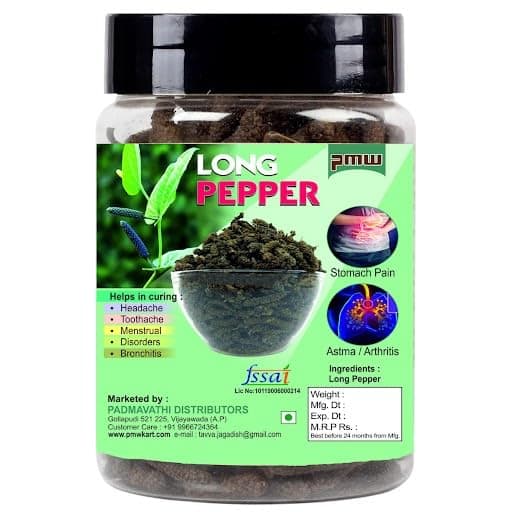 Pmw - Long Pepper - Jar Pack - Pippali - Lindi Pippar - Piper Longum - 50 Grams - Loose Packed