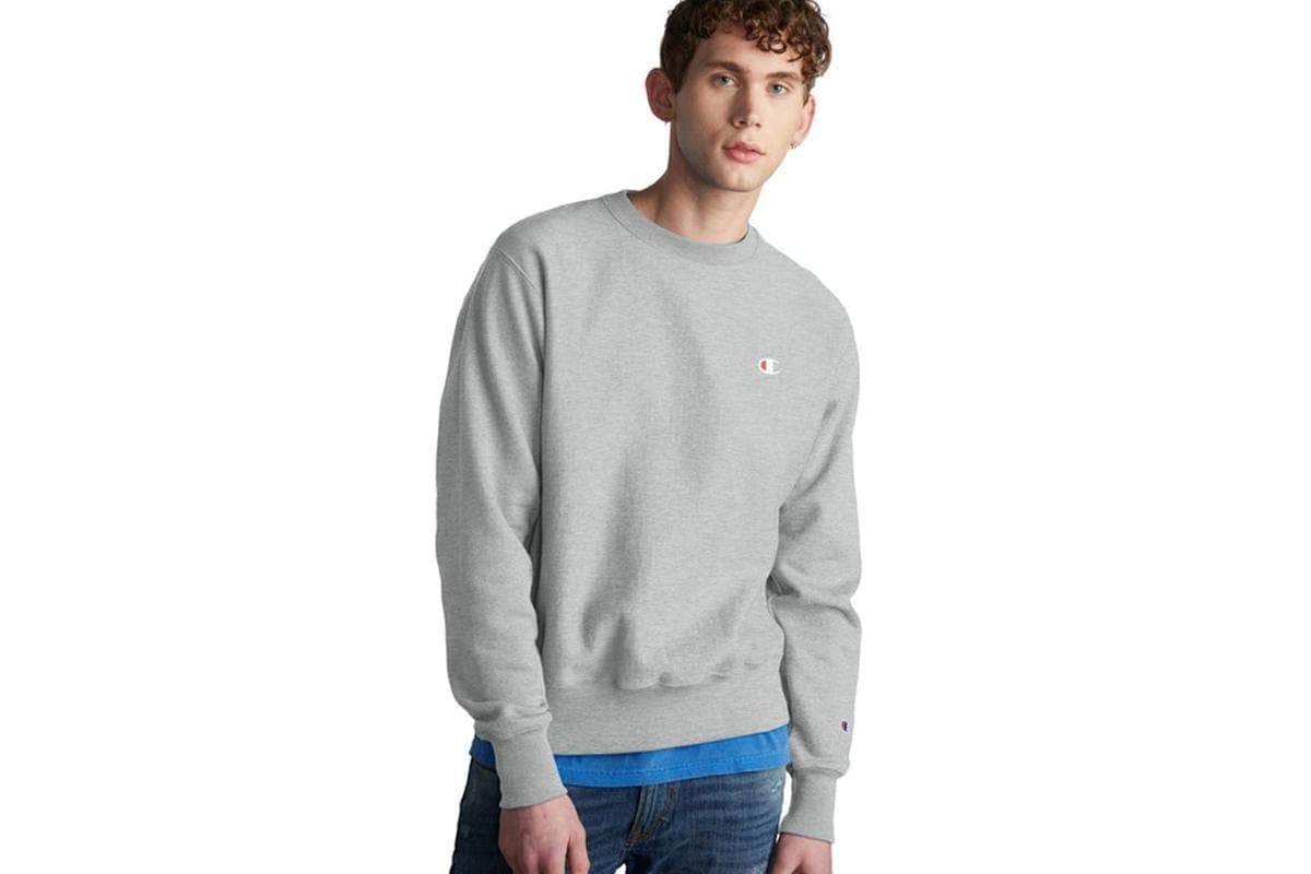 Champion mens Reverse Weave Crew, Left Chest C Sweatshirt