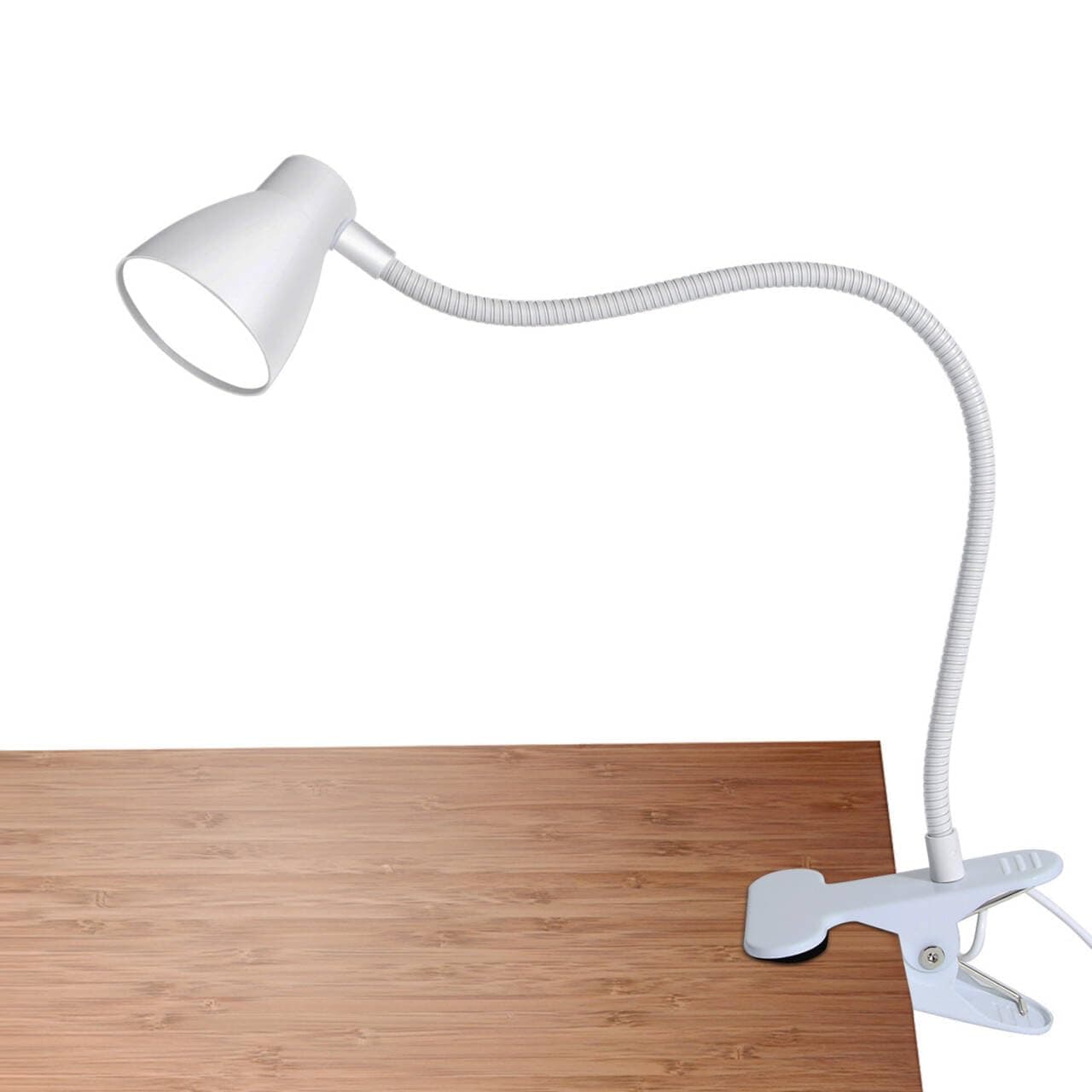 Clamp Desk Lamp, Clip on Reading Light, 3000K-6500K Adjustable Color Temperature, Multiple Illumination Modes, CRI>90, 6Watts (Adapter Included)
