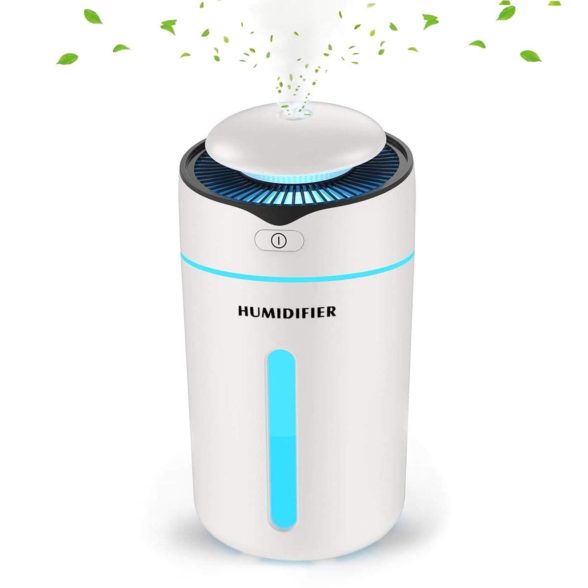 Car Diffuser Car Humidifier Portable Humidifier Cool Mist Humidifier Air Humidifier with 7 Colors LED Light Changing for Car Bedroom Travel Office Home, Auto Shut-Off, Super Quiet Operation