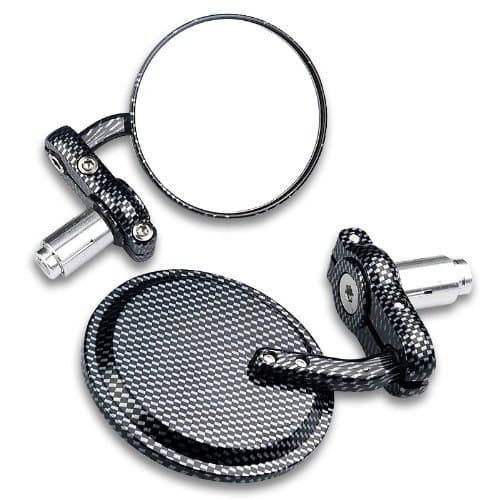 Universal Handle Bar End Convex Mirrors For Ducati Monster 796 848 1198 / Yamaha YZF R6 R600R FZ6 / Honda CBR 600RR / Suzuki GSX-R600 R750(RM02-black2)