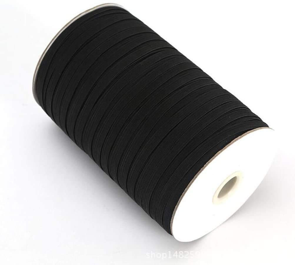 AK TRADING CO. Braided Elastic - 1/2'' Wide x 144 Yards - Black