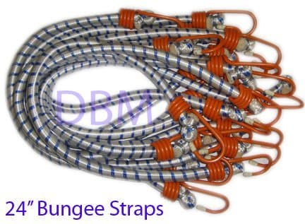 24'' Bungee Cord Straps with Hooks - 12 PCS Strap Ropes Tie Down