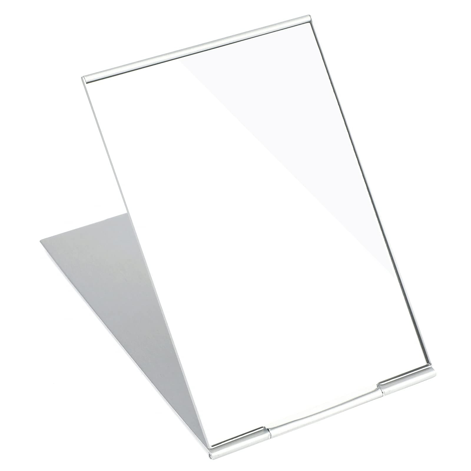 G2PLUS Portable Folding Vanity Mirror, Ultra-Slim Aluminum Shell Travel Mirror, 4x6 Inch Small Mirror for Travel, Bathroom, Makeup, Beauty, Grooming