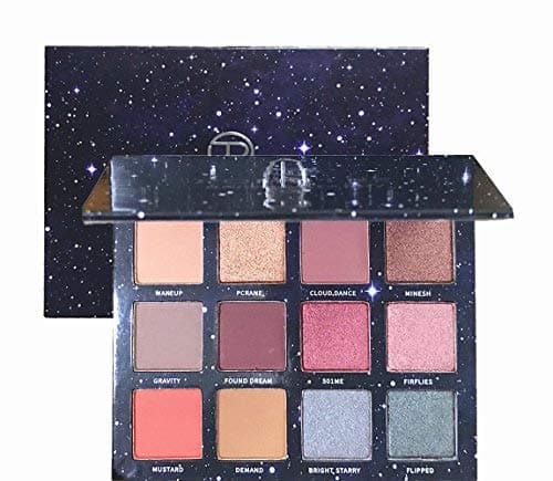 Eyeshadow Palette Highly Pigmented Matte and Shimmer Peach Eye Shadows Professional Makeup Nudes Smokey Eyeshadows (Bright Starry)