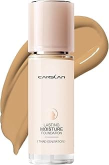 CARSLAN Lasting Moisture Foundation, 24H Longlasting Medium Coverage Dewy Finish Face Makeup, Poreless, Lightweight, Hydrating Liquid Foundation For Dry Skin, M02