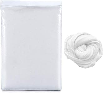 COMIART Air Dry Ultra Light Plasticine and Modeling Clay White Color 100g (5x20g/bag)