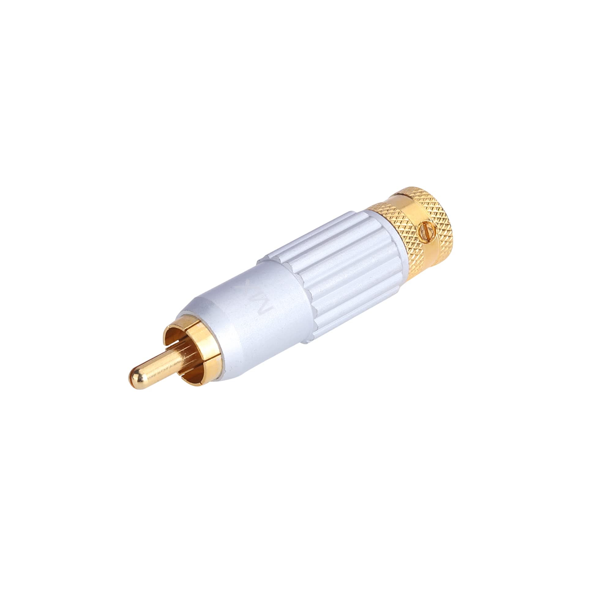 MX RCA Plug full Metal Connector G.P. with Telefon ideal for Audio & Video Signal Purposed(PACKOF2)