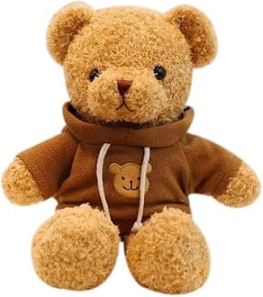 Galatee Cute Teddy Bear Plush Stuffed Animal, Teddy Bear with Clothes, Gifts for Children(15.7" Brown)