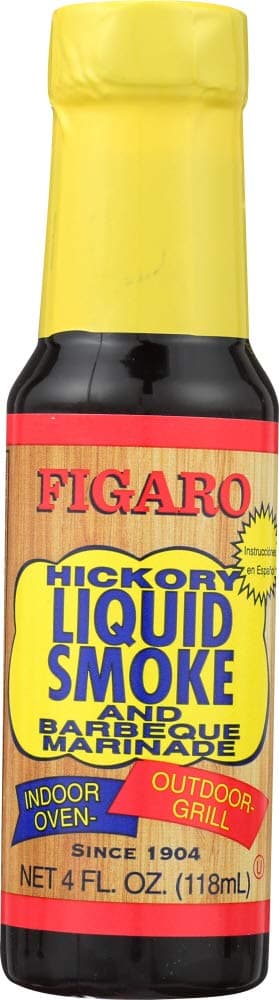 Figaro Hickory Liquid Smoke and Barbecue Marinade THREE BOTTLES (4 oz each)