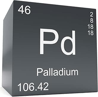 - Palladium Metal Elements Periodic Table, Mirror Finished Density Cubes Collection, Purity 99.95%, Weight 11.2g/0.39Oz (Pd Cubic 10mm/0.39")