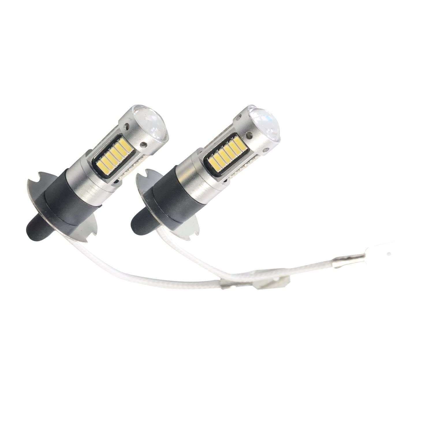 2PCS H3 LED Fog Driving Light Bulbs Kit Super Bright DRL 8000K White Car Fog Light Lamp