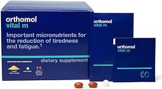 Vital M Powder & Tablet Packet for Men, 30-Day Vitamin Supplement – Daily Energy, Fatigue Reduction & Vitality Support with Vitamins A, B, C, D, E, K, Omega-3 & Iodine