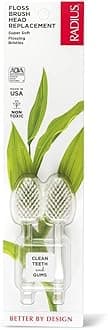 Radius - Toothbrush Replacement Heads, for Source, Tour Toothbrushes, Premium Bristles,Soft,(Pack of 2)