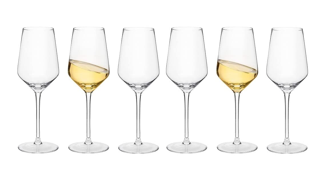 Ash & Roh® Red Wine, Cut Wine Glasses - Pack of 6, 350 ml