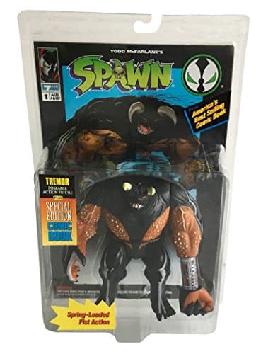 Todd Toys Spawn - 1994 - Tremor Action Figure - Includes Special Edition Comic Book - Spring Loaded Fist Action - Limited Edition - Vintage - Mint - Collectible