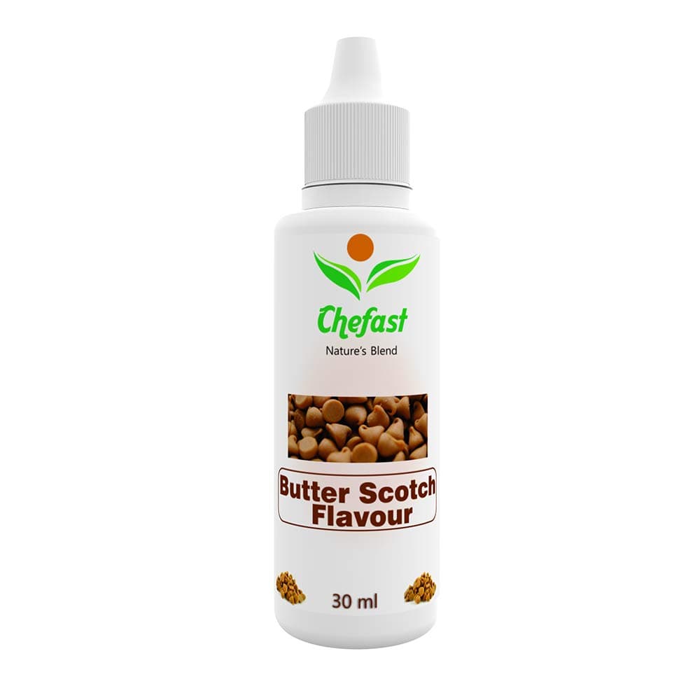 Chefast Butter Scotch Flavour Baking Essence for Cake, Ice-Cream, Chocolates, Milkshakes- 30ML ( Use 2-3 Drops Essence for 250 Grm Cake)