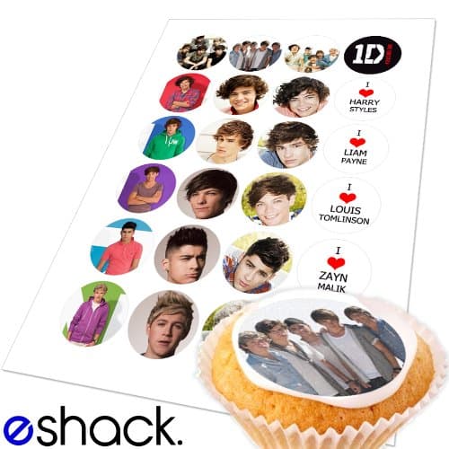 Cakeshop 24 x One Direction 1 Direction 1D Edible Cake Toppers