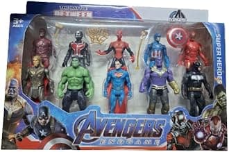 Ridhimani Avengers Superhero Action Figure Toy Set of 10 Superheroes Toys | Action Figure Toys of 10 Superheroes for Kids | Ultimate Superhero Collection | Toy for Kids