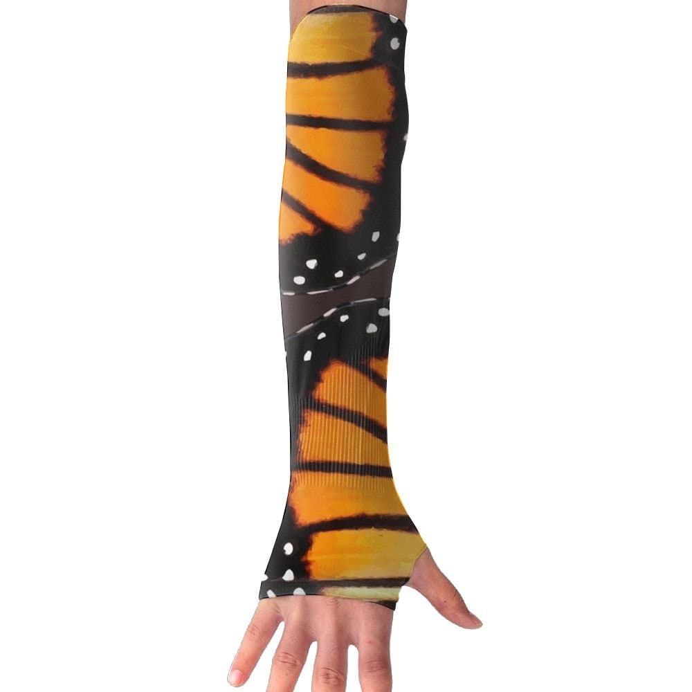 Orange Monarch Butterfly Wings UV Protection, Compression & Cooling Arm Sleeves For Cycling/Golf/Basketball/ Other Sports