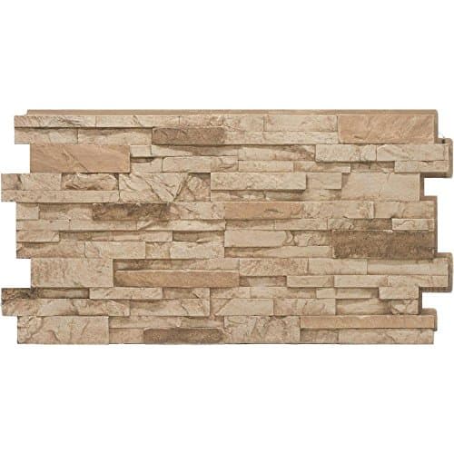 Urestone Stacked Stone #35 Desert Tan 24 in. x 48 in. Stone Veneer Panel (4-Pack)
