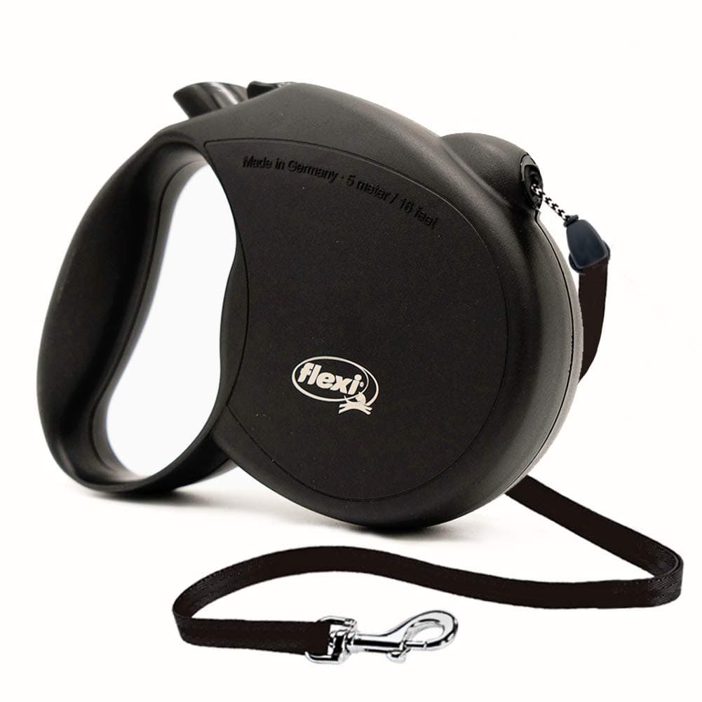 Nourse CHOWSING Flexi Dog Leash 360° Tangle-Free Heavy Duty Retractable Dog Leash with Anti-Slip Handle 16 ft Strong Nylon Tape Ribbon One-Handed Brake Pause Lock