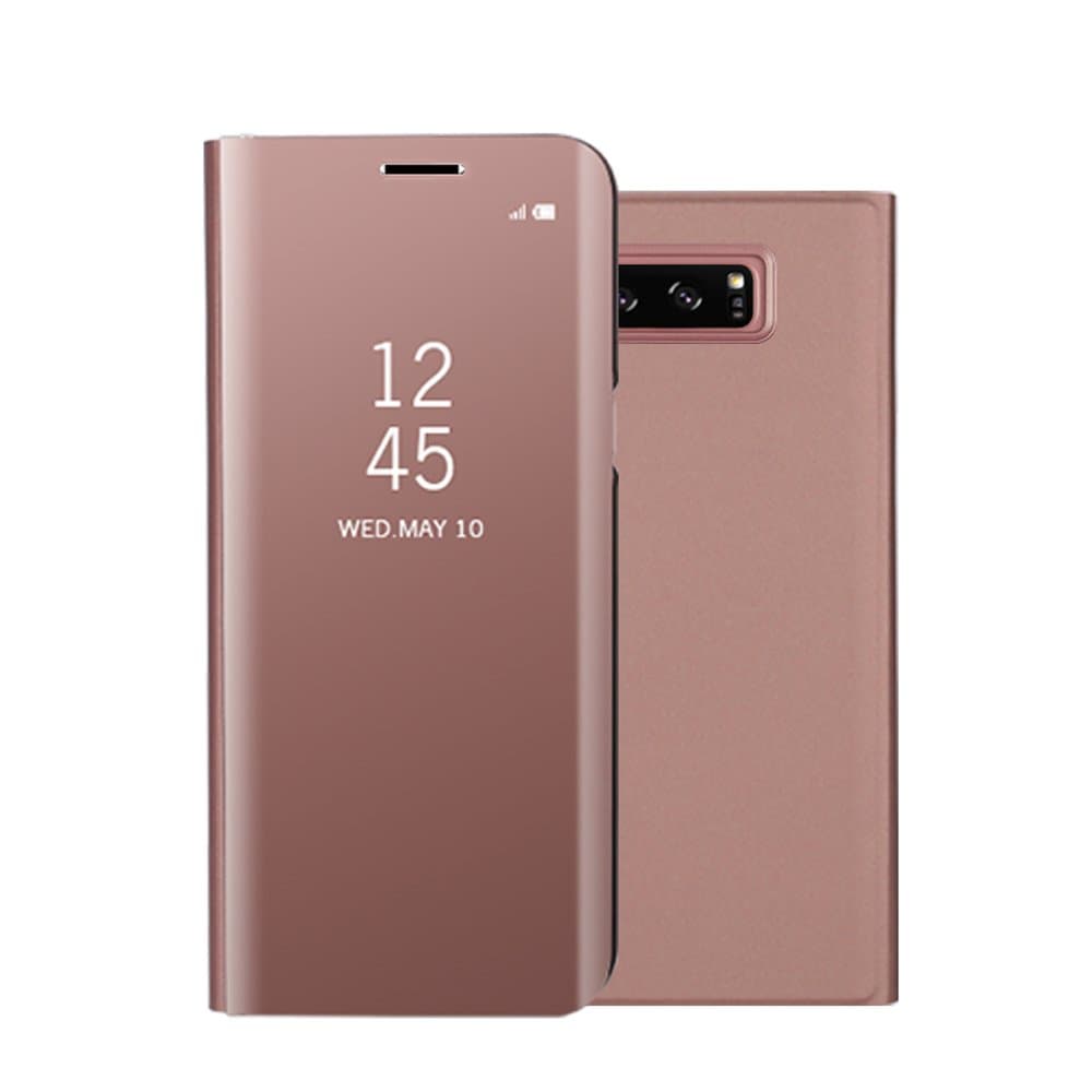 Flip Case Clear View Standing Smart Cover All-around protection PC Hard Case Cover For Samsung Galaxy S7 Edge (S7 Edge Rosegold)