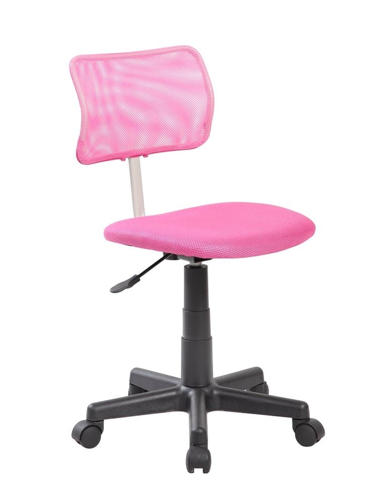 Ayvek Chairs Kinder Collection Kids One Touch Pneumatic Adjustable Mesh Back Computer Desk Chair, Pink