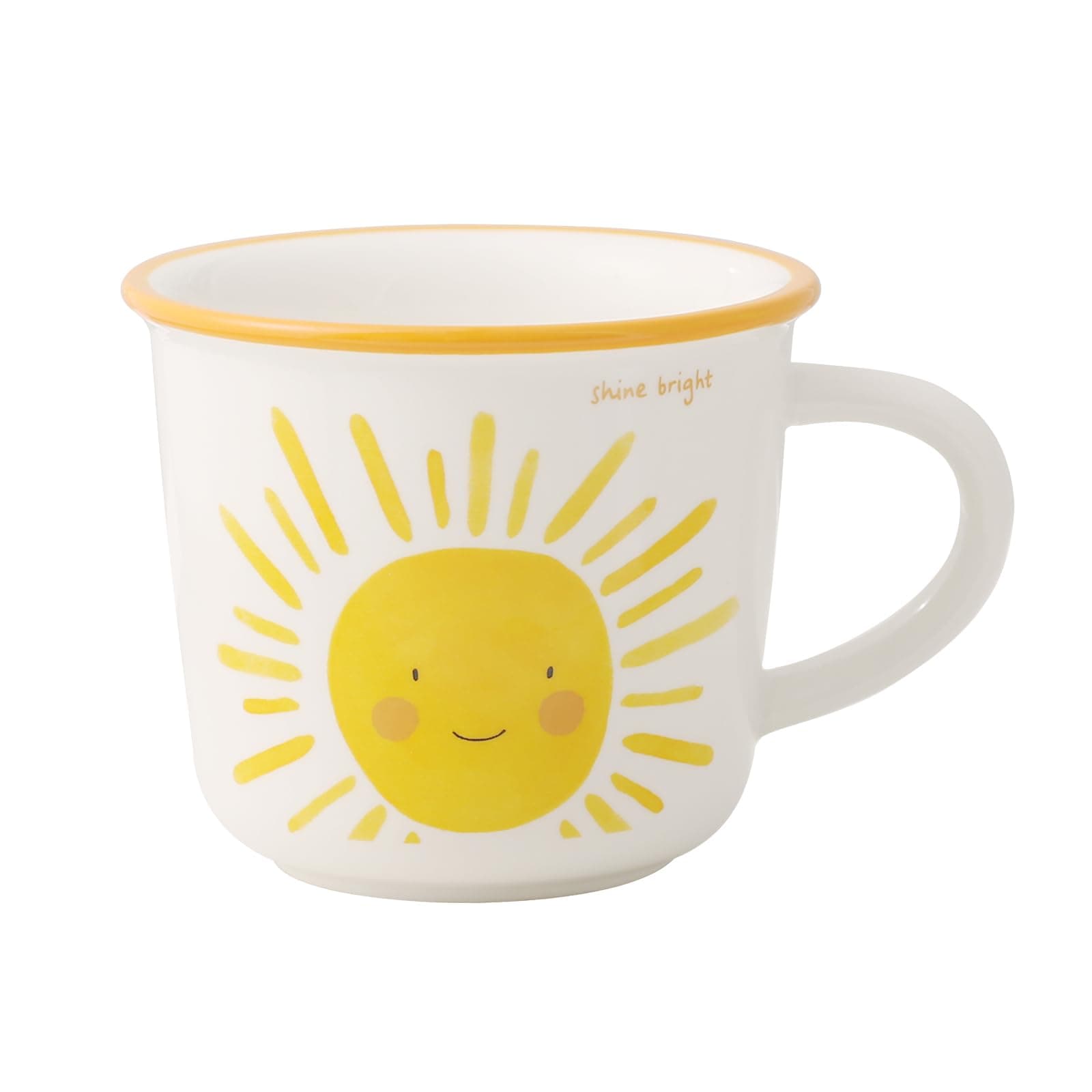 TREEWOO Cute Sunshine Mug 12oz Good Morning Ceramic Cup with Handle Coffee Tea Milk Water Mug Gift for Men Women Dishwasher and Microwave Safe (Sunshine)