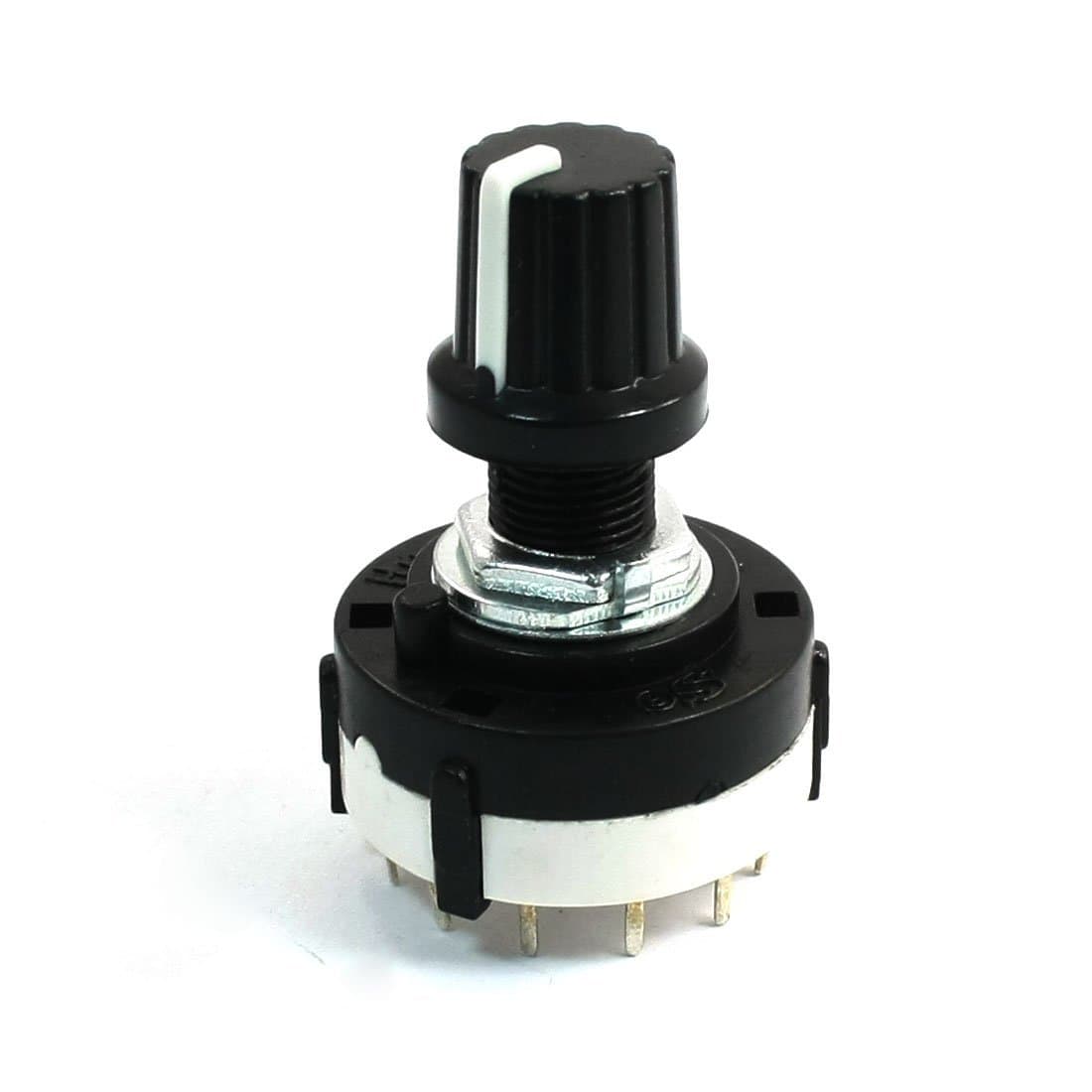 a13122500ux0382 4P3T Single Stage Rotary Switch Strip Selector 4 Pole 3 Position with Button