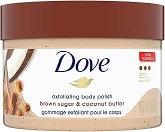 - Exfoliating Body Polish Scrub For Dry Skin With Brown Sugar & Coconut Butter, Gently Exfoliates & Moisturizes For Instant Soft & Smooth Skin, Natural Ingredients, No Sulfate, Coconut Scent, 298g