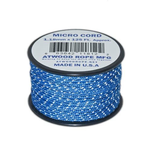 Glow in the Dark & Reflective Micro Cord: 1/16” (1.18mm Diameter) 125 Feet Spool of Braided Cord