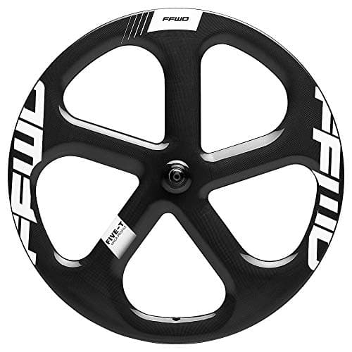 Five Spoke Carbon Tubular Track Fixed Gear Front Wheel White SKF | FFWD Wheels | Five-T
