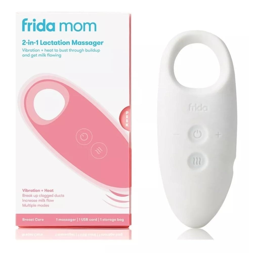 2-In-1 Lactation Massager - Multiple Modes Of Heat + Vibration For Clogged Milk Ducts, Increase Milk Flow, Breast Engorgement - USb Cord Included, White, One Size