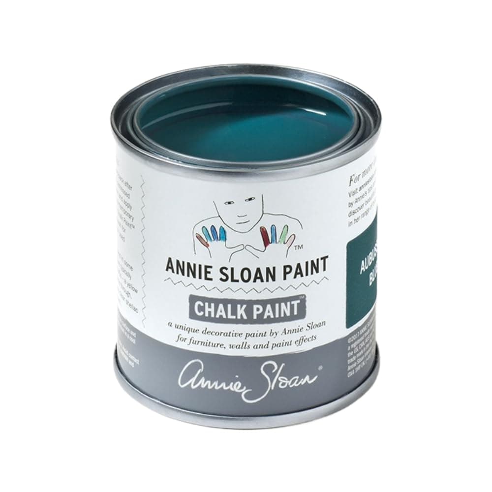 Annie Sloan Chalk Paint® (Aubusson Blue, 120 ml/4.06 Fl Oz) a unique decorative paint for furniture, cabinets and home décor with no sanding or priming