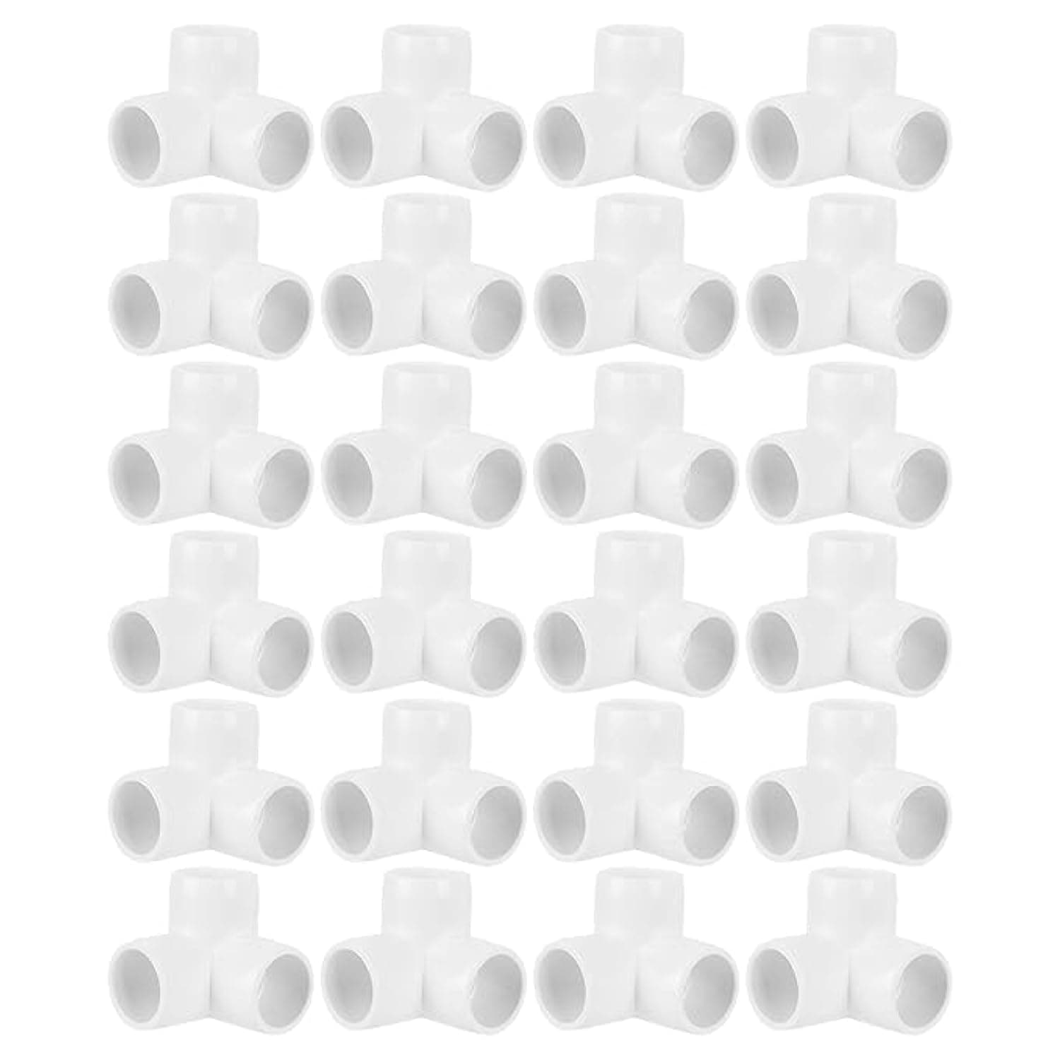 Heavy Duty 1/2 Inch 3 Way UPVC Pipe Tee Corner Fittings, Furniture Grade for Building UPVC Furniture, Greenhouse, Shed, Pipe Fittings, Tent Connection Pipe (Pack of 10 Pieces)