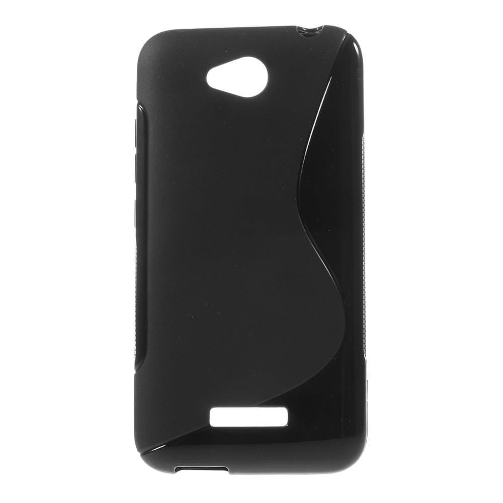 S Shape TPU Gel Case for HTC Desire 616 - Black