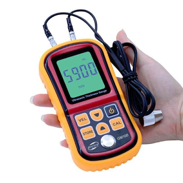 Benetech GM100 Digital LCD Display Ultrasonic Thickness Gauge Metal Testering Measuring Instruments 1.2 to 225MM Sound Velocity Meter