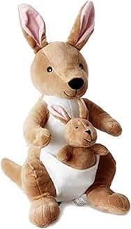 Kangaroo Soft Toys, Baby Toys, Kids Toy, Toy for Girl, Birthday Gift for Girl/Boys,Kids Toys for Boys/Girl, Miniso Soft Toys, Toys Gift Items, (30cm Kangaroo with Baby)