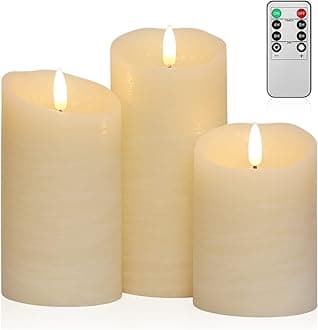 Real Wax Flickering Flameless Candles