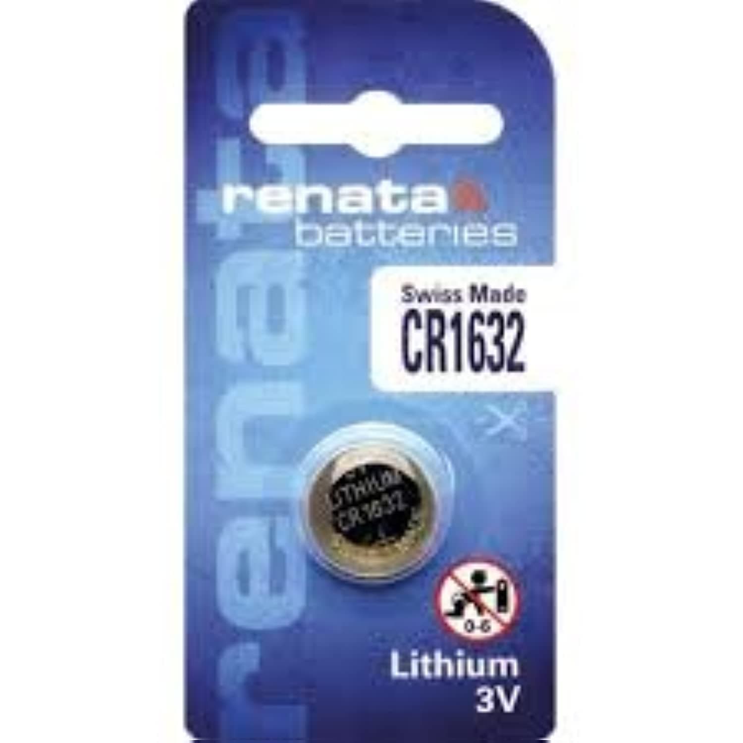 Renata CR1632 Lithium Batteries 3V - 5 Pieces