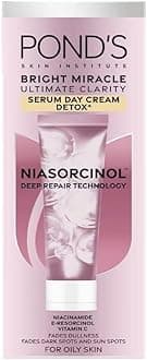 POND'S Bright Miracle Ultimate Clarity Serum Day Cream, Niasorcinol Deep Repair Technology, for Oily Skin, Fades Dark Spots 40g