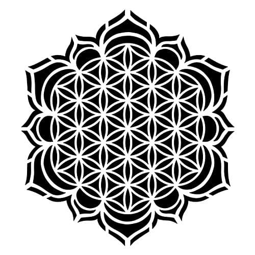 Laser Plastic Stencil A4 Flower of Life